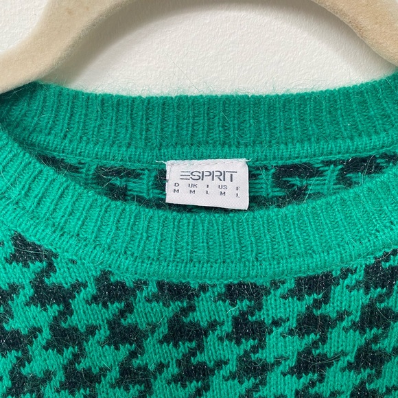 Green houndstooth sweater - Picture 4 of 4